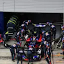 The car of race retiree Carlos Sainz (ESP) Scuderia Toro Rosso STR12 is pushed back into the garage by mechanics at Formula One World Championship, Rd9, Austrian Grand Prix, Race, Spielberg, Austria, Sunday 9 July 2017. © Sutton Images