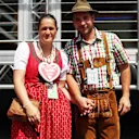 Fans in traditional dress at Formula One World Championship, Rd9, Austrian Grand Prix, Race, Spielberg, Austria, Sunday 9 July 2017. © Sutton Images
