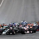 Romain Grosjean (FRA) Haas VF-17 at start of the race at Formula One World Championship, Rd9, Austrian Grand Prix, Race, Spielberg, Austria, Sunday 9 July 2017. © Sutton Images