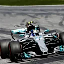 Race winner Valtteri Bottas (FIN) Mercedes-Benz F1 W08 Hybrid crosses the line at Formula One World Championship, Rd9, Austrian Grand Prix, Race, Spielberg, Austria, Sunday 9 July 2017. © Sutton Images