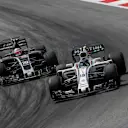 Lance Stroll (CDN) Williams FW40 and Kevin Magnussen (DEN) Haas VF-17 at Formula One World Championship, Rd9, Austrian Grand Prix, Race, Spielberg, Austria, Sunday 9 July 2017. © Sutton Images