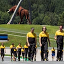 Nick Chester (GBR) Renault Sport F1 Team Technical Director and Alan Permane (GBR) Renault Sport F1 Team Race Engineer at Formula One World Championship, Rd9, Austrian Grand Prix, Preparations, Spielberg, Austria, Thursday 6 July 2017. © Sutton Images