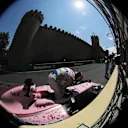 Sergio Perez (MEX) Force India VJM10 crashed in FP1 at Formula One World Championship, Rd8, Azerbaijan Grand Prix, Practice, Baku City Circuit, Baku, Azerbaijan, Friday 23 June 2017. © Sutton Images