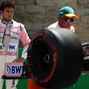 Sergio Perez (MEX) Force India VJM10 crashed in FP1 at Formula One World Championship, Rd8, Azerbaijan Grand Prix, Practice, Baku City Circuit, Baku, Azerbaijan, Friday 23 June 2017. © Sutton Images