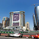 Romain Grosjean (FRA) Haas VF-17, Felipe Massa (BRA) Williams FW40 and Sebastian Vettel (GER) Ferrari SF70-H at Formula One World Championship, Rd8, Azerbaijan Grand Prix, Practice, Baku City Circuit, Baku, Azerbaijan, Friday 23 June 2017. © Sutton Images