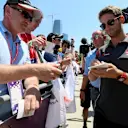 Romain Grosjean (FRA) Haas F1 signs autographs for the fans at Formula One World Championship, Rd8, Azerbaijan Grand Prix, Preparations, Baku City Circuit, Baku, Azerbaijan, Thursday 22 June 2017. © Sutton Images