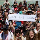 Fans with banner for Daniel Ricciardo (AUS) Red Bull Racing at Formula One World Championship, Rd8, Azerbaijan Grand Prix, Qualifying, Baku City Circuit, Baku, Azerbaijan, Saturday 24 June 2017. © Sutton Images