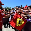 Kimi Raikkonen (FIN) Ferrari signs autographs for the fans at Formula One World Championship, Rd8, Azerbaijan Grand Prix, Qualifying, Baku City Circuit, Baku, Azerbaijan, Saturday 24 June 2017. © Sutton Images