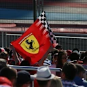 Fans and Ferrari flag at Formula One World Championship, Rd8, Azerbaijan Grand Prix, Qualifying, Baku City Circuit, Baku, Azerbaijan, Saturday 24 June 2017. © Sutton Images