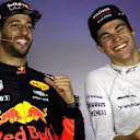 Race winner Daniel Ricciardo (AUS) Red Bull Racing in the Press Conference with Lance Stroll (CDN) Williams at Formula One World Championship, Rd8, Azerbaijan Grand Prix, Race, Baku City Circuit, Baku, Azerbaijan, Sunday 25 June 2017.