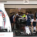 Williams FW40 in the garage at Formula One World Championship, Rd8, Azerbaijan Grand Prix, Race, Baku City Circuit, Baku, Azerbaijan, Sunday 25 June 2017. © Sutton Images