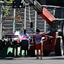 The car of race retiree Daniil Kvyat (RUS) Scuderia Toro Rosso STR12 is recovered at Formula One World Championship, Rd8, Azerbaijan Grand Prix, Race, Baku City Circuit, Baku, Azerbaijan, Sunday 25 June 2017. © Sutton Images