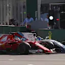 Felipe Massa (BRA) Williams FW40 and Sebastian Vettel (GER) Ferrari SF70-H battle at Formula One World Championship, Rd8, Azerbaijan Grand Prix, Race, Baku City Circuit, Baku, Azerbaijan, Sunday 25 June 2017. © Sutton Images