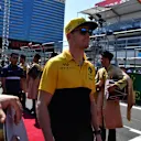 Nico Hulkenberg (GER) Renault Sport F1 Team on the drivers parade at Formula One World Championship, Rd8, Azerbaijan Grand Prix, Race, Baku City Circuit, Baku, Azerbaijan, Sunday 25 June 2017. © Sutton Images