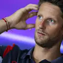 Romain Grosjean (FRA) Haas F1 in the Press Conference at Formula One World Championship, Rd8, Azerbaijan Grand Prix, Preparations, Baku City Circuit, Baku, Azerbaijan, Thursday 22 June 2017. © Sutton Images