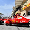 Sebastian Vettel (GER) Ferrari SF70-H at Formula One World Championship, Rd3, Bahrain Grand Prix Practice, Bahrain International Circuit, Sakhir, Bahrain, Friday 14 April 2017. © Sutton Motorsport Images