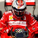 Kimi Raikkonen (FIN) Ferrari SF70-H stops on track in FP1 at Formula One World Championship, Rd3, Bahrain Grand Prix Practice, Bahrain International Circuit, Sakhir, Bahrain, Friday 14 April 2017. © Sutton Motorsport Images