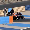 Stoffel Vandoorne (BEL) McLaren MCL32 stops on track in FP1 at Formula One World Championship, Rd3, Bahrain Grand Prix Practice, Bahrain International Circuit, Sakhir, Bahrain, Friday 14 April 2017. © Sutton Motorsport Images