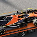 The car of Stoffel Vandoorne (BEL) McLaren MCL32 is recovered in FP1 at Formula One World Championship, Rd3, Bahrain Grand Prix Practice, Bahrain International Circuit, Sakhir, Bahrain, Friday 14 April 2017. © Sutton Motorsport Images