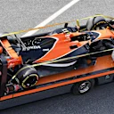 The car of Stoffel Vandoorne (BEL) McLaren MCL32 is recovered in FP1 at Formula One World Championship, Rd3, Bahrain Grand Prix Practice, Bahrain International Circuit, Sakhir, Bahrain, Friday 14 April 2017. © Sutton Motorsport Images