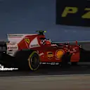 Kimi Raikkonen (FIN) Ferrari SF70-H and sparks at Formula One World Championship, Rd3, Bahrain Grand Prix Practice, Bahrain International Circuit, Sakhir, Bahrain, Friday 14 April 2017. © Sutton Motorsport Images