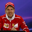 Sebastian Vettel (GER) Ferrari in the Press Conference at Formula One World Championship, Rd3, Bahrain Grand Prix Qualifying, Bahrain International Circuit, Sakhir, Bahrain, Saturday 15 April 2017. © Sutton Motorsport Images