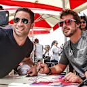 Fernando Alonso (ESP) McLaren fans selfie at Formula One World Championship, Rd3, Bahrain Grand Prix Qualifying, Bahrain International Circuit, Sakhir, Bahrain, Saturday 15 April 2017. © Sutton Motorsport Images