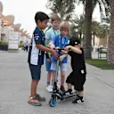 Robin Raikkonen (FIN) son of Kimi Raikkonen (FIN) Ferrari and Felipinho Massa (BRA) son of Felipe Massa (BRA) Williams at Formula One World Championship, Rd3, Bahrain Grand Prix Qualifying, Bahrain International Circuit, Sakhir, Bahrain, Saturday 15 April 2017. © Sutton Motorsport Images