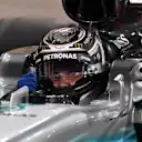 Pole sitter Valtteri Bottas (FIN) Mercedes-Benz F1 W08 Hybrid celebrates in parc ferme at Formula One World Championship, Rd3, Bahrain Grand Prix Qualifying, Bahrain International Circuit, Sakhir, Bahrain, Saturday 15 April 2017. © Sutton Motorsport Images