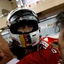 Race winner Sebastian Vettel (GER) Ferrari celebrates in parc ferme with the team at Formula One World Championship, Rd3, Bahrain Grand Prix Race, Bahrain International Circuit, Sakhir, Bahrain, Sunday 16 April 2017. © Sutton Motorsport Images