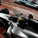 Lewis Hamilton (GBR) Mercedes-Benz F1 W08 Hybrid arrives in parc ferme at Formula One World Championship, Rd3, Bahrain Grand Prix Race, Bahrain International Circuit, Sakhir, Bahrain, Sunday 16 April 2017. © Sutton Motorsport Images