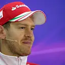 Race winner Sebastian Vettel (GER) Ferrari in the Press Conference at Formula One World Championship, Rd3, Bahrain Grand Prix Race, Bahrain International Circuit, Sakhir, Bahrain, Sunday 16 April 2017. © Sutton Motorsport Images