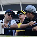 Felipe Massa (BRA) Williams and Sergio Perez (MEX) Force India on the drivers parade at Formula One World Championship, Rd3, Bahrain Grand Prix Race, Bahrain International Circuit, Sakhir, Bahrain, Sunday 16 April 2017. © Sutton Motorsport Images