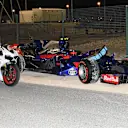 The car of race retiree Carlos Sainz (ESP) Scuderia Toro Rosso STR12 at Formula One World Championship, Rd3, Bahrain Grand Prix Race, Bahrain International Circuit, Sakhir, Bahrain, Sunday 16 April 2017. © Sutton Motorsport Images
