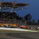 Valtteri Bottas (FIN) Mercedes-Benz F1 W08 Hybrid leads at the start of the race at Formula One World Championship, Rd3, Bahrain Grand Prix Race, Bahrain International Circuit, Sakhir, Bahrain, Sunday 16 April 2017. © Sutton Motorsport Images