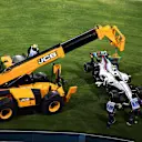 The car of race retiree Lance Stroll (CDN) Williams FW40 is recovered at Formula One World Championship, Rd3, Bahrain Grand Prix Race, Bahrain International Circuit, Sakhir, Bahrain, Sunday 16 April 2017. © Sutton Motorsport Images