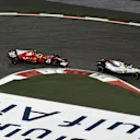Felipe Massa (BRA) Williams FW40 and Kimi Raikkonen (FIN) Ferrari SF70-H at Formula One World Championship, Rd3, Bahrain Grand Prix Race, Bahrain International Circuit, Sakhir, Bahrain, Sunday 16 April 2017. © Sutton Motorsport Images