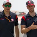 Romain Grosjean (FRA) Haas F1 walks the track at Formula One World Championship, Rd3, Bahrain Grand Prix Preparations, Bahrain International Circuit, Sakhir, Bahrain, Thursday 13 April 2017. © Sutton Motorsport Images
