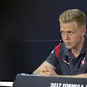 Kevin Magnussen (DEN) Haas F1 in the Press Conference at Formula One World Championship, Rd3, Bahrain Grand Prix Preparations, Bahrain International Circuit, Sakhir, Bahrain, Thursday 13 April 2017. © Sutton Motorsport Images