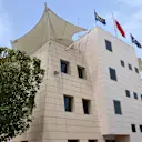 Paddock buildings at Formula One World Championship, Rd3, Bahrain Grand Prix Preparations, Bahrain International Circuit, Sakhir, Bahrain, Thursday 13 April 2017. © Sutton Motorsport Images