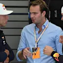 Max Verstappen (NED) Red Bull Racing, Pierre Gasly (FRA) Red Bull Racing and Giedo van der Garde (NED) at Formula One World Championship, Rd12, Belgian Grand Prix, Practice, Spa Francorchamps, Belgium, Friday 25 August 2017. © Sutton Images