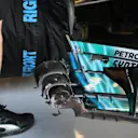 The damaged front wing of Valtteri Bottas (FIN) Mercedes-Benz F1 W08 Hybrid in FP1 at Formula One World Championship, Rd12, Belgian Grand Prix, Practice, Spa Francorchamps, Belgium, Friday 25 August 2017. © Sutton Images