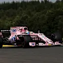 Sergio Perez (MEX) Force India VJM10 at Formula One World Championship, Rd12, Belgian Grand Prix, Qualifying, Spa Francorchamps, Belgium, Saturday 26 August 2017. © Sutton Images