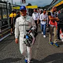 Valtteri Bottas (FIN) Mercedes AMG F1 celebrates in parc ferme at Formula One World Championship, Rd12, Belgian Grand Prix, Qualifying, Spa Francorchamps, Belgium, Saturday 26 August 2017. © Sutton Images