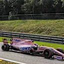 Sergio Perez (MEX) Force India VJM10 with rear puncture damage at Formula One World Championship, Rd12, Belgian Grand Prix, Race, Spa Francorchamps, Belgium, Sunday 27 August 2017. © Sutton Images