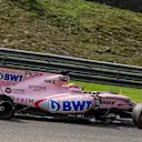 Sergio Perez (MEX) Force India VJM10 with rear puncture damage at Formula One World Championship, Rd12, Belgian Grand Prix, Race, Spa Francorchamps, Belgium, Sunday 27 August 2017. © Sutton Images