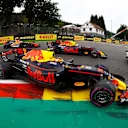Max Verstappen (NED) Red Bull Racing RB13 at the start of the race at Formula One World Championship, Rd12, Belgian Grand Prix, Race, Spa Francorchamps, Belgium, Sunday 27 August 2017. © Sutton Images