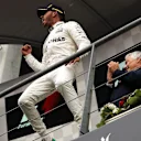 Race winner Lewis Hamilton (GBR) Mercedes AMG F1 celebrates on the podium at Formula One World Championship, Rd12, Belgian Grand Prix, Race, Spa Francorchamps, Belgium, Sunday 27 August 2017. © Sutton Images