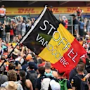 Stoffel Vandoorne (BEL) McLaren fans and flag at Formula One World Championship, Rd12, Belgian Grand Prix, Race, Spa Francorchamps, Belgium, Sunday 27 August 2017. © Sutton Images
