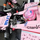 Sergio Perez (MEX) Force India VJM10 on the grid at Formula One World Championship, Rd12, Belgian Grand Prix, Race, Spa Francorchamps, Belgium, Sunday 27 August . © Sutton Images